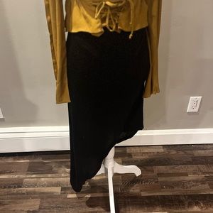 Asymmetrical Black Skirt